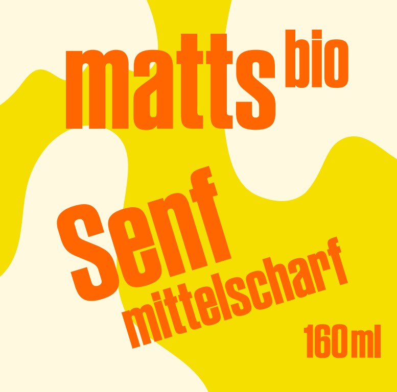 Bio-Senf Etikett